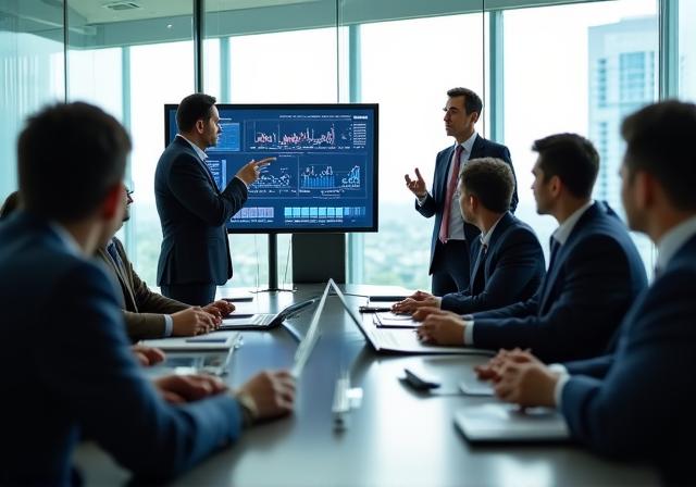 Consultants in a professional collaborative meeting