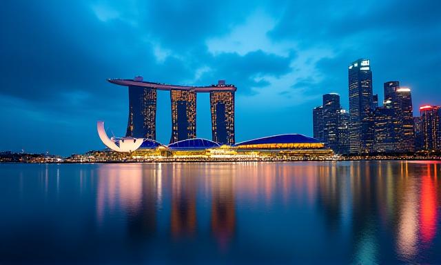 Skyline of Singapore at dusk representing Southeast Asian market entry